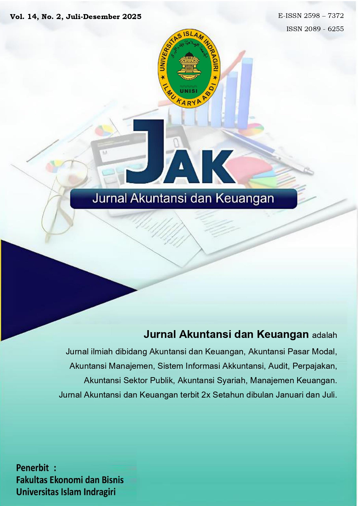 					View Vol. 14 No. 2 (2025): Jurnal Akuntansi dan Keuangan
				