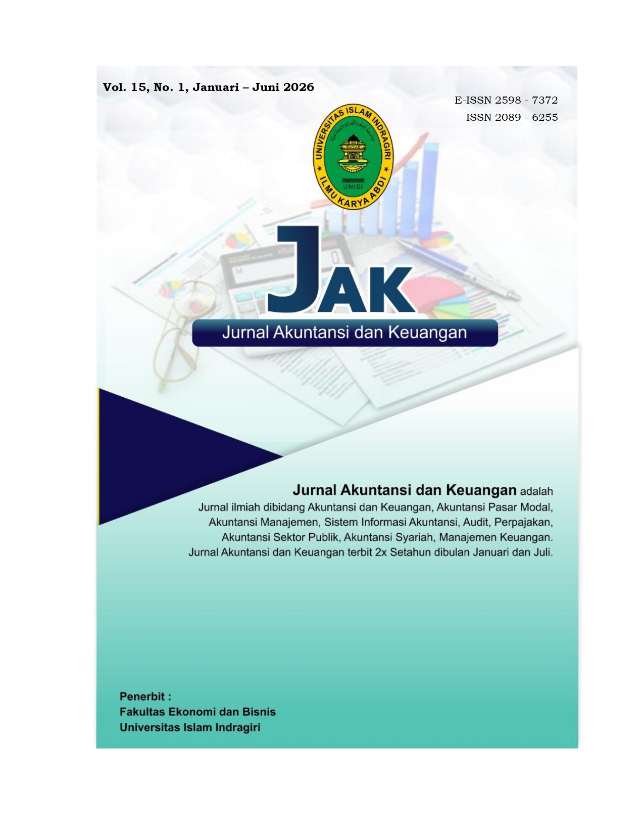					View Vol. 15 No. 1 (2026): Jurnal Akuntansi dan Keuangan
				